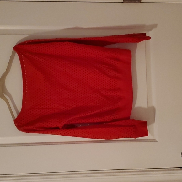 Kansas City Chiefs top. Long sleeve, size XL Open weave requires a cami - Picture 2 of 4
